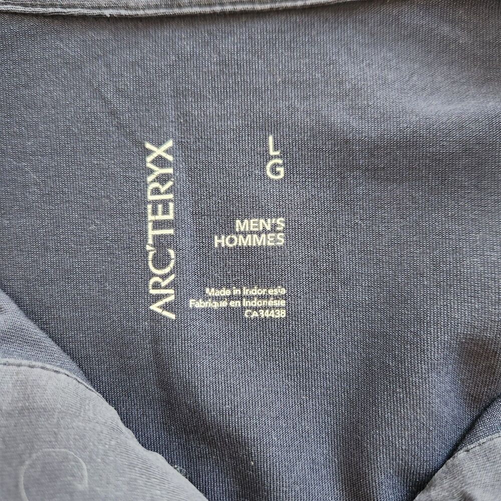 Arc'teryx Blue Polo Shirt Size L streetwear grunge summer lounge - Picture 7 of 9